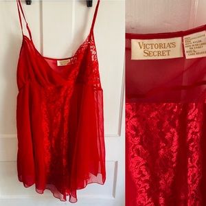 Vintage Victoria’s Secret red lingerie gold label